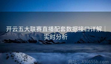 开云五大联赛直播配套数据接口详解｜实时分析