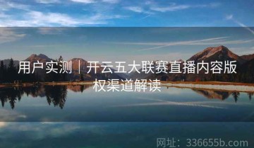 用户实测｜开云五大联赛直播内容版权渠道解读