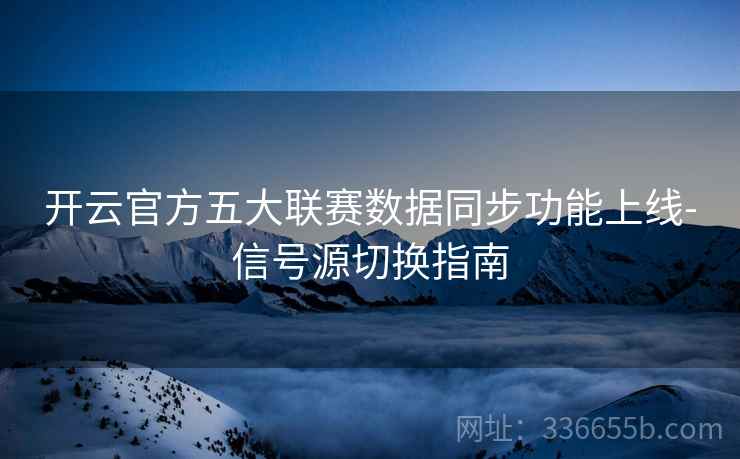 开云官方五大联赛数据同步功能上线-信号源切换指南