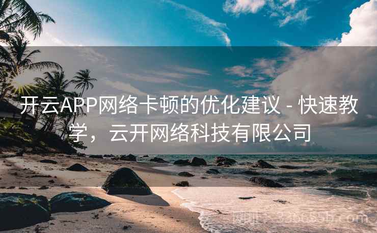开云APP网络卡顿的优化建议 - 快速教学，云开网络科技有限公司