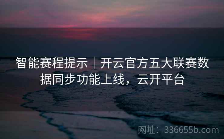 智能赛程提示｜开云官方五大联赛数据同步功能上线，云开平台