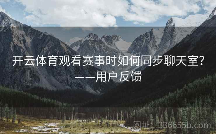 开云体育观看赛事时如何同步聊天室？——用户反馈